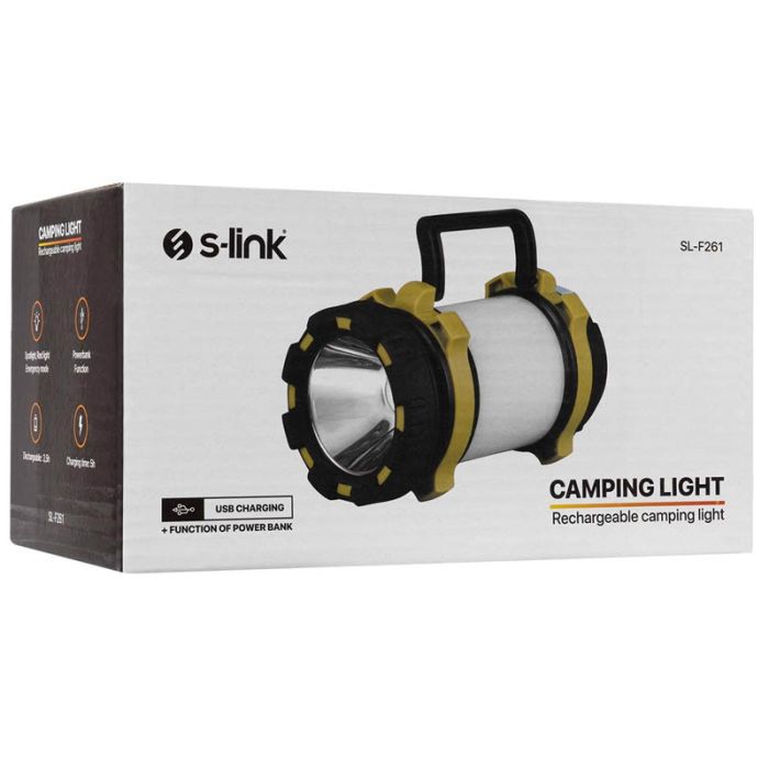 Ліхтар акумуляторний S-link SL-F261 5WLed+40 SMD+20 Red Led 3000mAh USB+Powerbank