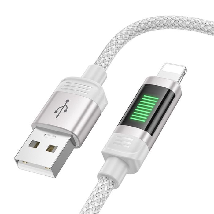 Дата кабель Hoco U126 Lantern 2.4A USB to Lightning (1.2m)