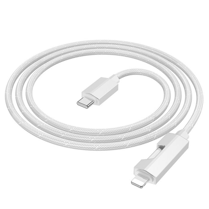 Дата кабель Hoco U123 Regent colorful 27W Type-C to Lightning (1.2m)