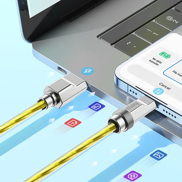 Дата кабель Hoco U113 Solid 2.4A USB to Lightning (1m)