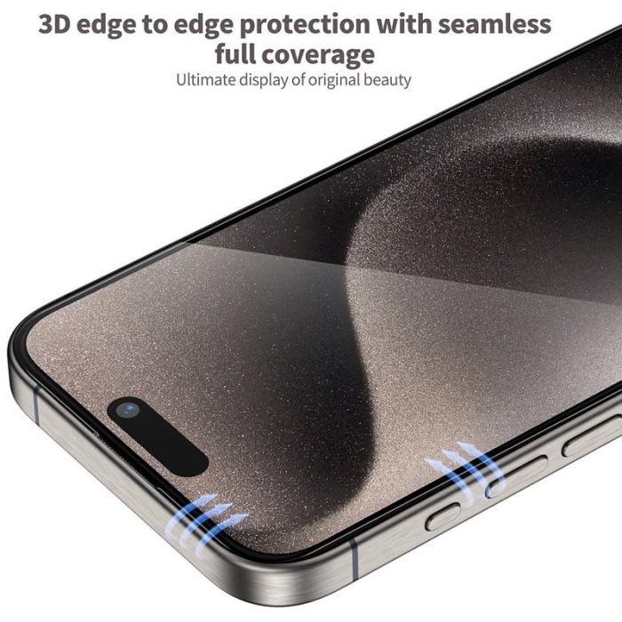 Захисне 3D скло Blueo Hot Bending для Apple iPhone 16 Pro Max (6.9") (+ аппликатор)