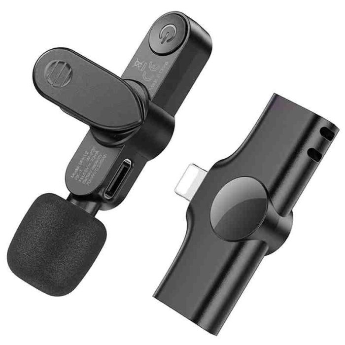 Петличний бездротовий мікрофон Borofone BFK12 Trophy lavalier Lightning