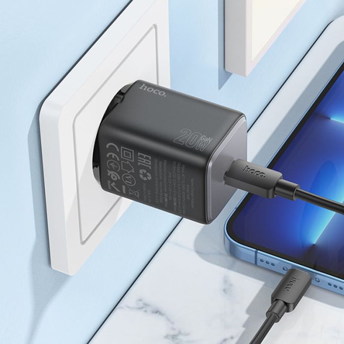 МЗП Hoco N40 Mighty PD20W (1USB-C) + кабель Type-C to Lightning