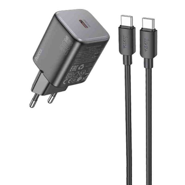 МЗП Hoco N40 Mighty PD20W (1USB-C) + кабель Type-C to Type-C