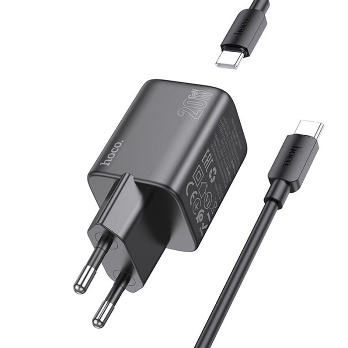МЗП Hoco N40 Mighty PD20W (1USB-C) + кабель Type-C to Type-C