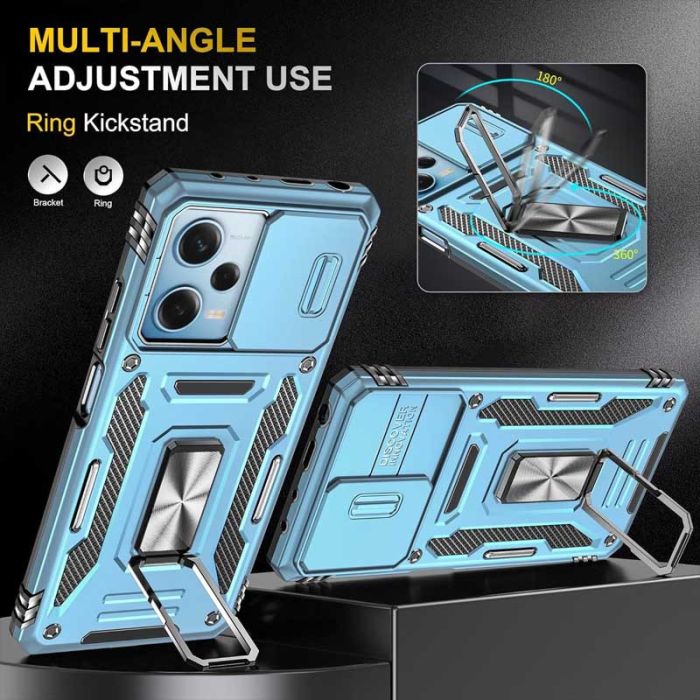 Ударостійкий чохол Camshield Army Ring для Xiaomi Redmi 12 / Poco M6 Pro 5G