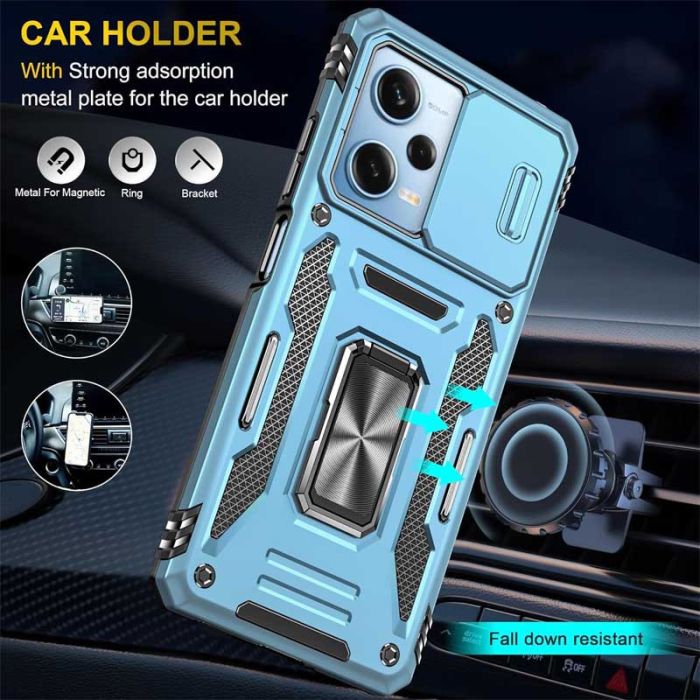 Ударостійкий чохол Camshield Army Ring для Xiaomi Redmi 12 / Poco M6 Pro 5G