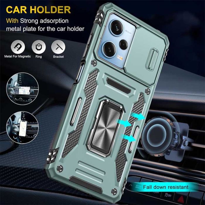 Ударостійкий чохол Camshield Army Ring для Xiaomi Redmi 12 / Poco M6 Pro 5G