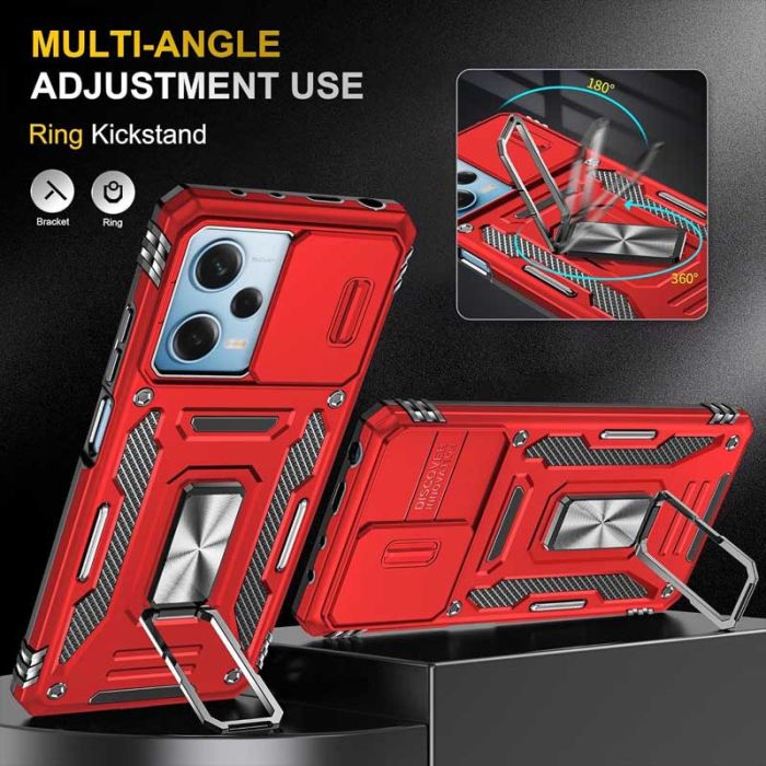 Ударостійкий чохол Camshield Army Ring для Xiaomi Redmi 12 / Poco M6 Pro 5G