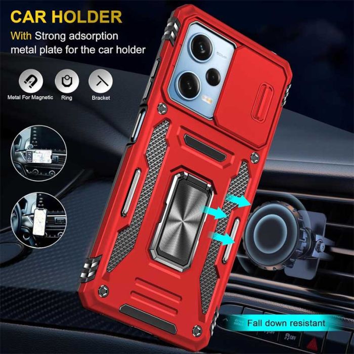 Ударостійкий чохол Camshield Army Ring для Xiaomi Redmi 12 / Poco M6 Pro 5G