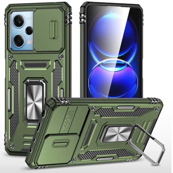 Ударостійкий чохол Camshield Army Ring для Xiaomi Redmi 12 / Poco M6 Pro 5G