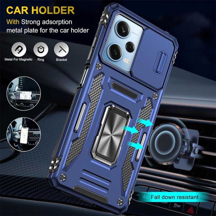 Ударостійкий чохол Camshield Army Ring для Xiaomi Redmi 12 / Poco M6 Pro 5G