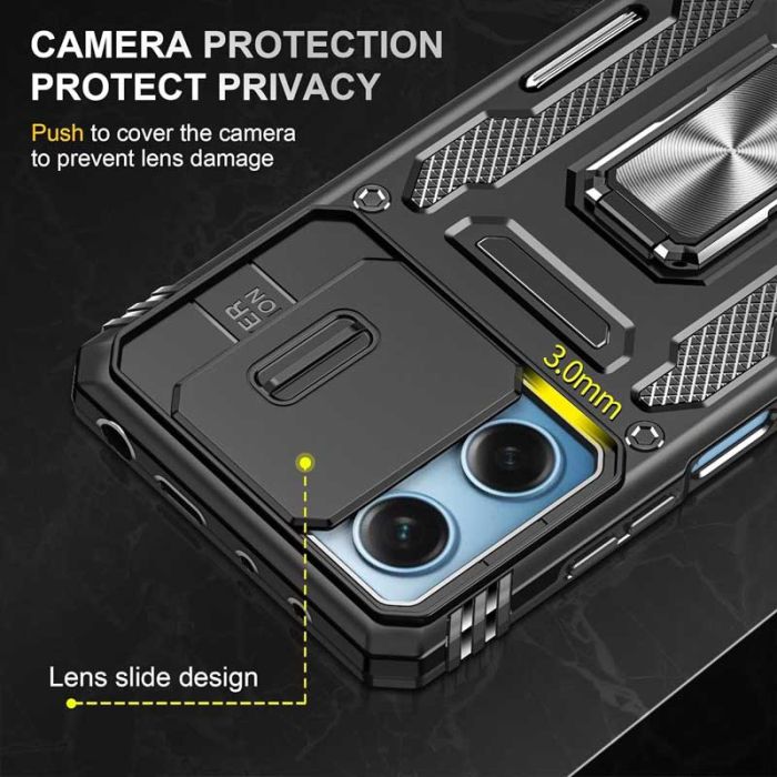 Ударостійкий чохол Camshield Army Ring для Xiaomi Redmi 12 / Poco M6 Pro 5G