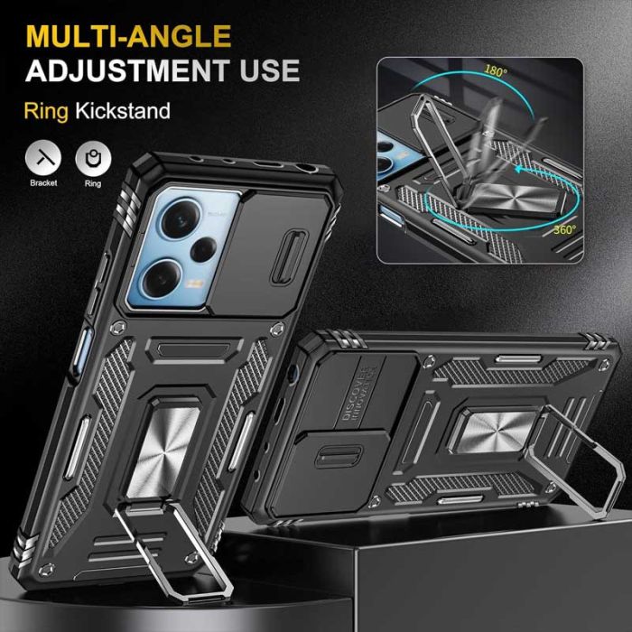 Ударостійкий чохол Camshield Army Ring для Xiaomi Redmi 12 / Poco M6 Pro 5G