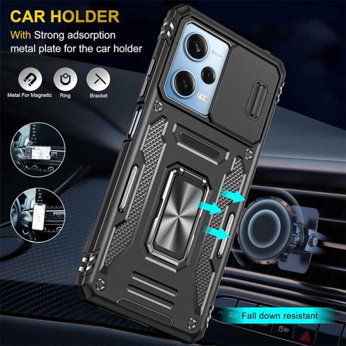 Ударостійкий чохол Camshield Army Ring для Xiaomi Redmi 12 / Poco M6 Pro 5G