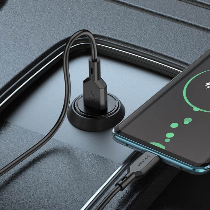 АЗП Borofone BZ18 QC3.0 (1USB-A) + кабель USB to MicroUSB