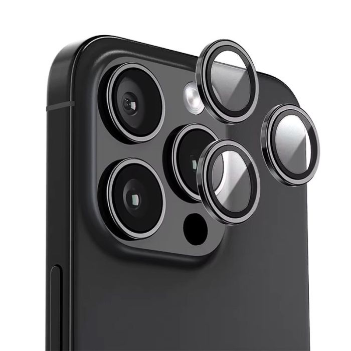 Захисне скло BlueO Metal на камеру для Apple iPhone 16 Pro / 16 Pro Max / 15 Pro / 15 Pro Max