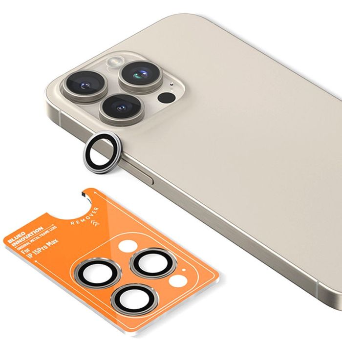 Захисне скло BlueO Metal на камеру для Apple iPhone 16 Pro / 16 Pro Max / 15 Pro / 15 Pro Max