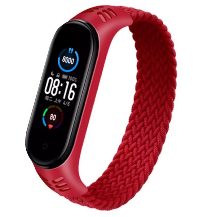 Тканинний монобраслет Braided Solo Loop для Xiaomi Mi Band 3/4/5/6 (S)