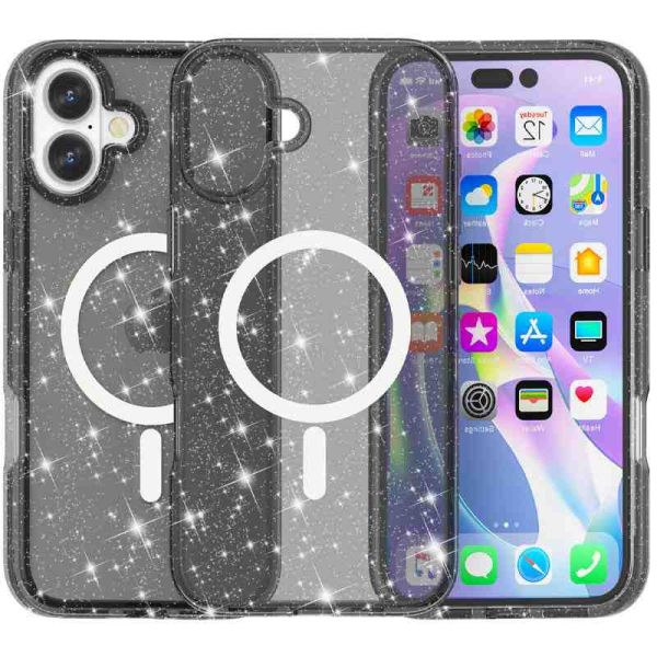 Чохол TPU Galaxy Sparkle (MagFit) для Apple iPhone 16 (6.1")