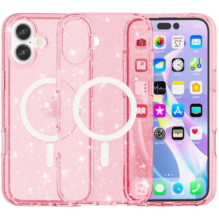 Чохол TPU Galaxy Sparkle (MagFit) для Apple iPhone 16 (6.1")