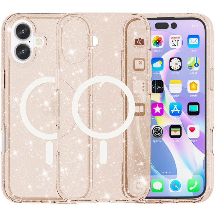 Чохол TPU Galaxy Sparkle (MagFit) для Apple iPhone 16 Plus (6.7")