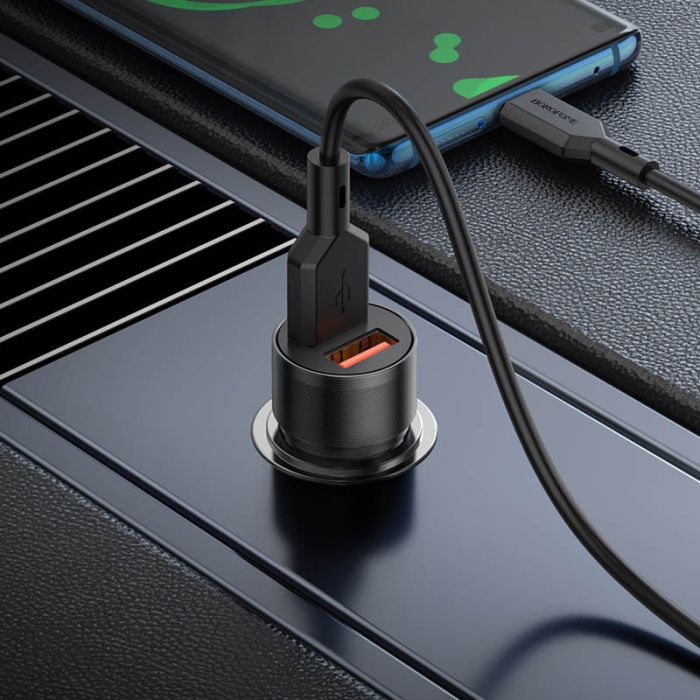 АЗП Borofone BZ19 Wishdom (2USB-A) + кабель USB to Type-C