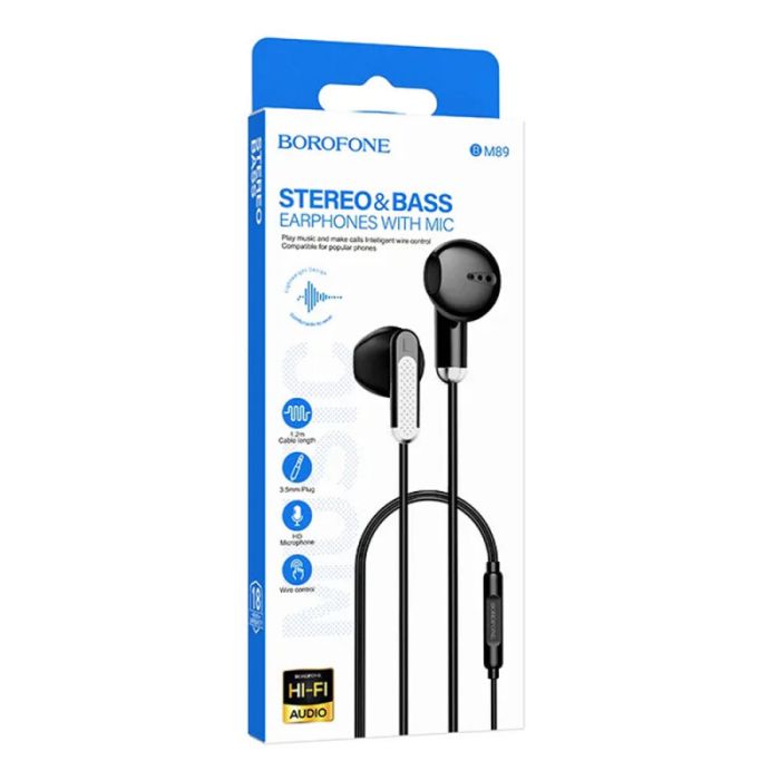 Навушники Borofone BM89 Surpass universal (3.5mm/1.2m)