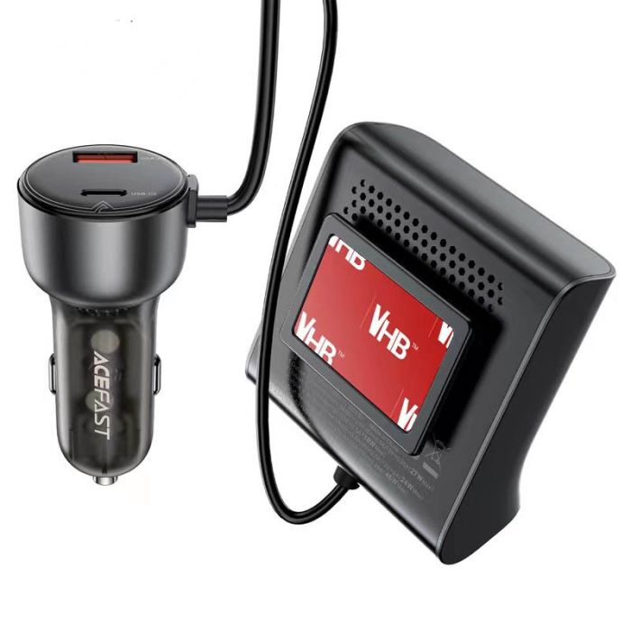 АЗП Acefast B11 Car Charger Splitter with Digital Display 138W (4USB-A/2C)