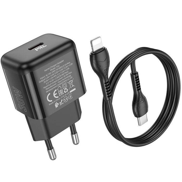 МЗП Hoco N32 Glory PD30W (1USB-C) + кабельType-C to Lightning