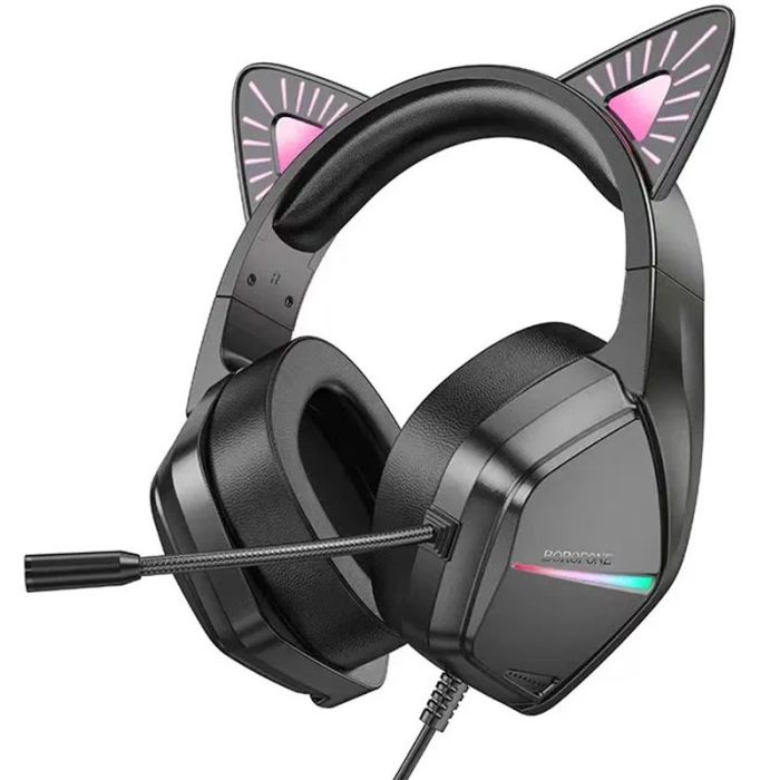 Накладні навушники BOROFONE BO106 Cute cat (USB+3.5mm/2m)