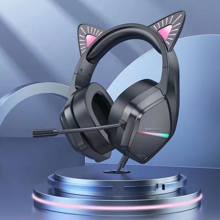 Накладні навушники BOROFONE BO106 Cute cat (USB+3.5mm/2m)