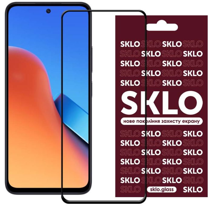 Захисне скло SKLO 3D для Xiaomi Redmi 12 / Poco M6 Pro 5G / Redmi 13 / Poco M6 4G