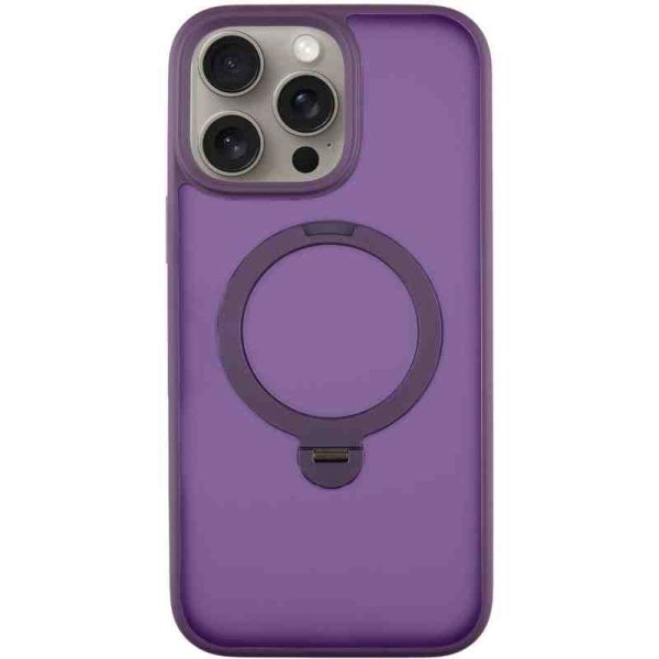 TPU+PC чохол Metal Buttons with MagSafe Colorful HQ Ring для Apple iPhone 14 Pro Max (6.7")