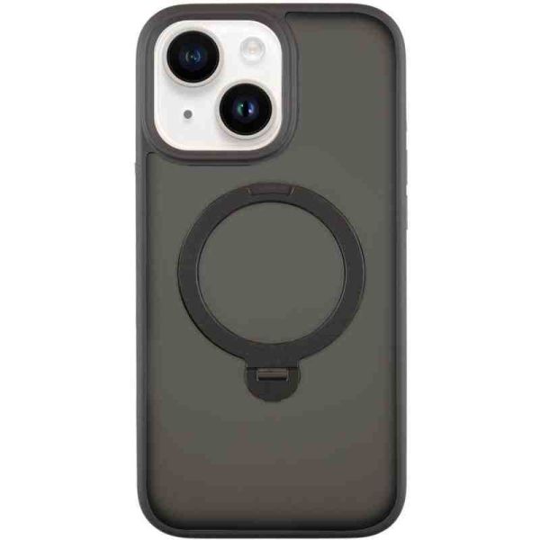 TPU+PC чохол Metal Buttons with MagSafe Colorful HQ Ring для Apple iPhone 14 / 13 (6.1")