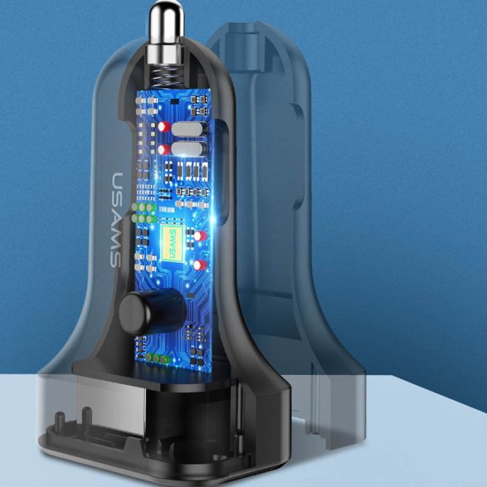 АЗП Usams C13 2.1A (2USB-A) + кабель USB to MicroUSB