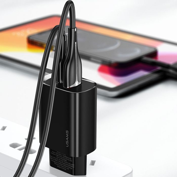 МЗП Usams US-CC121 T35 QC3.0 + PD3.0 20W (1USB-A/1C)