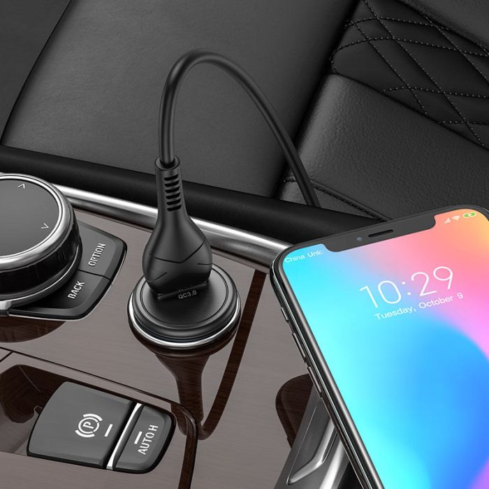 АЗП Hoco Z43 Mighty QC3.0 18W (1USB-A) + кабель USB to MicroUSB