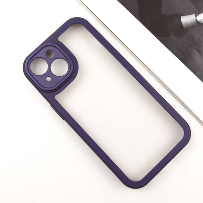 TPU чохол Transparent + Colour 1,5mm для Apple iPhone 13 (6.1")
