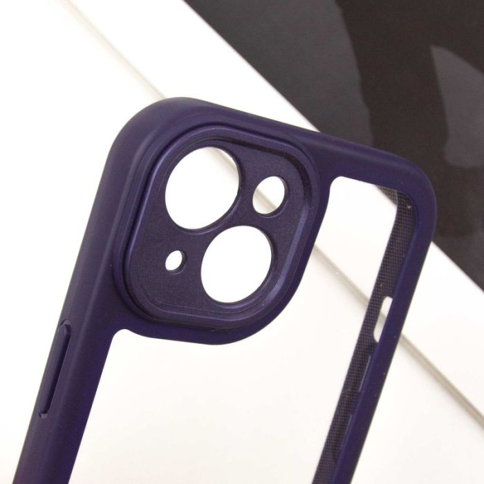 TPU чохол Transparent + Colour 1,5mm для Apple iPhone 13 (6.1")