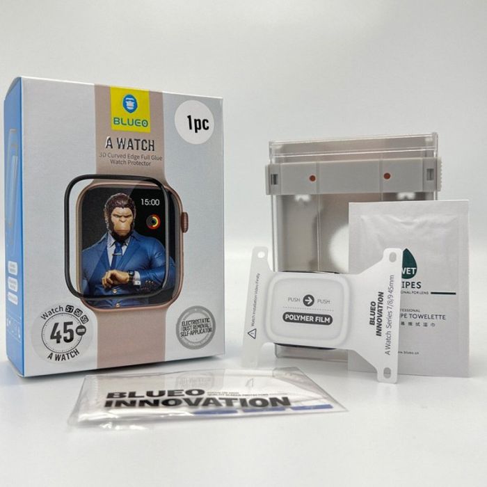 Полімерна 3D плівка Blueo High-Molecule для Apple Watch 7/8/9 41mm (+ аппликатор)