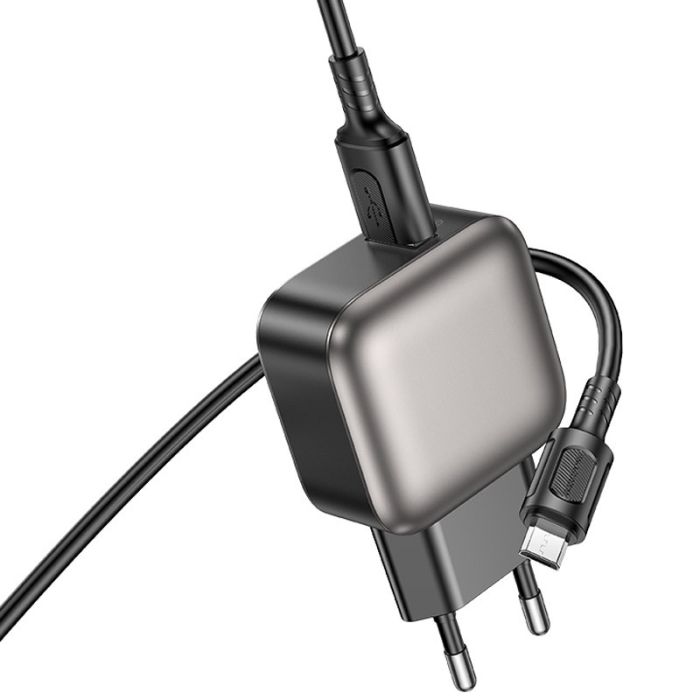 МЗП Borofone BAS52A Absolute QC3.0 18W (1USB-A) + кабель USB to MicroUSB