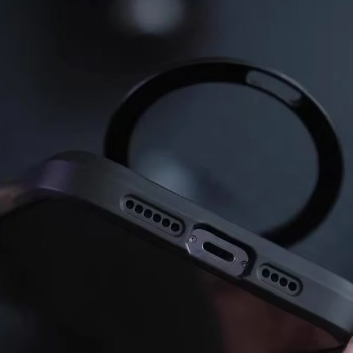 TPU+PC чохол Metal Buttons with MagSafe Carbon Ring для Apple iPhone 16 Pro Max (6.9")