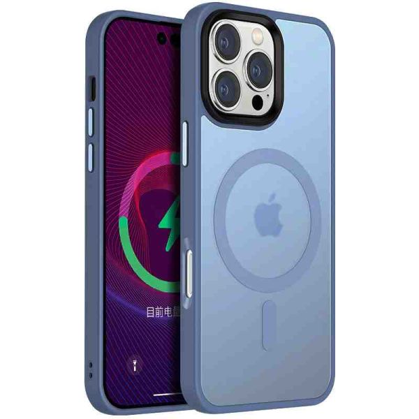 TPU+PC чохол Metal Buttons with MagSafe Colorful для Apple iPhone 16 Pro Max (6.9")