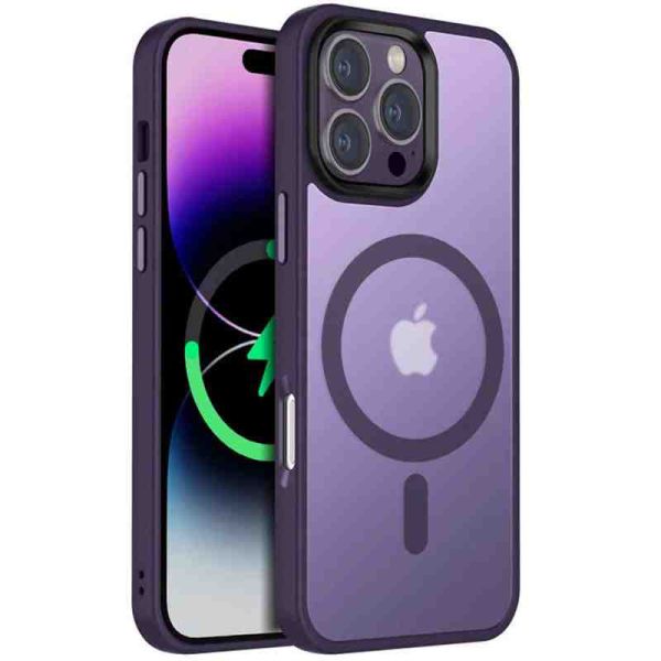 TPU+PC чохол Metal Buttons with MagSafe Colorful для Apple iPhone 16 Pro Max (6.9")