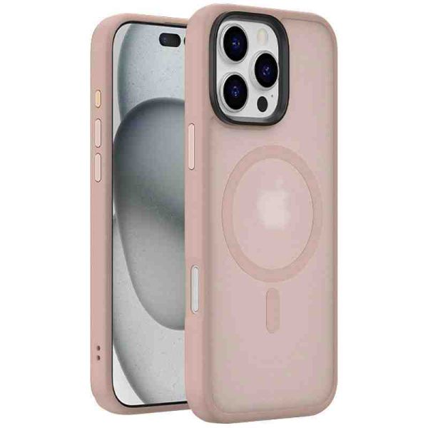 TPU+PC чохол Metal Buttons with MagSafe Colorful для Apple iPhone 16 Pro Max (6.9")
