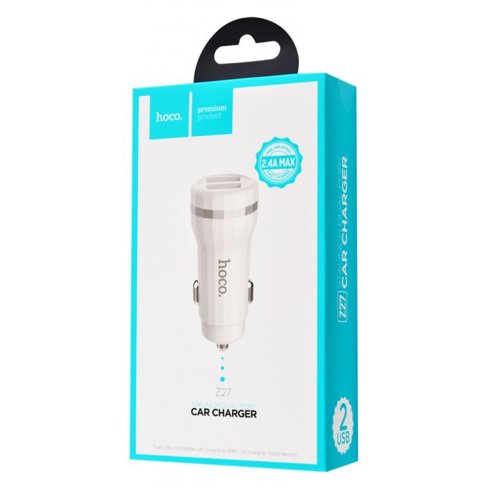 АЗП Hoco Z27 Staunch 2.4A (2USB-A)
