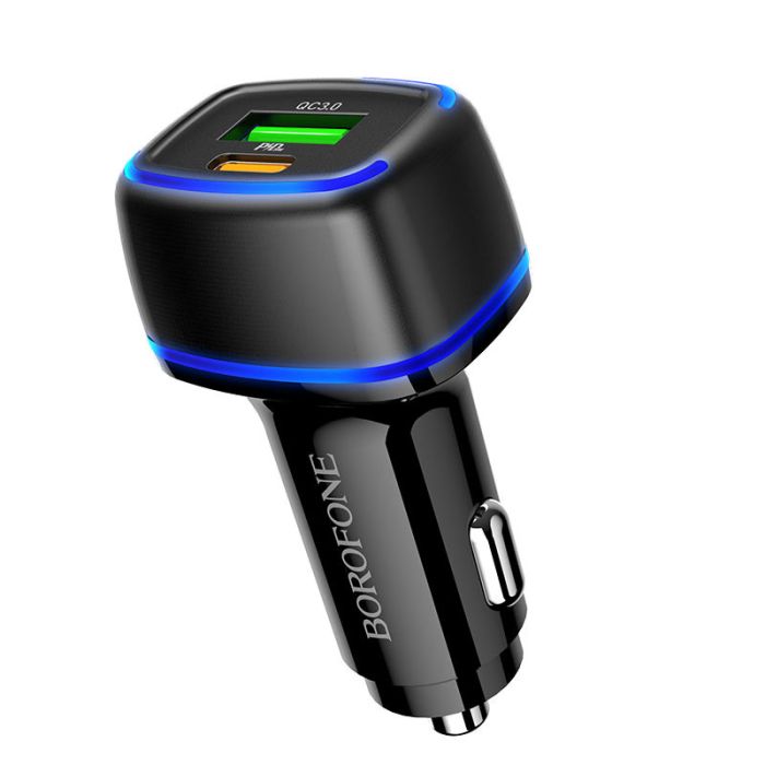 АЗП Borofone BZ14A Mercury PD20W+QC3.0 3A (1USB-A/1C) + кабель Type-C to Lightning