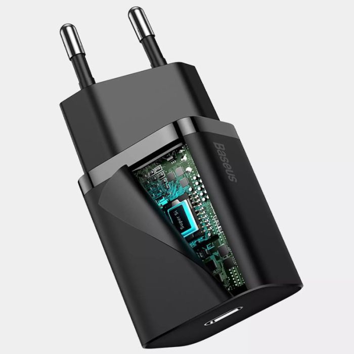 МЗП Baseus Super Si Quick Charger 20W (1USB-C) (CCSUP-B)